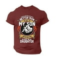 thumbnail image 1 of YDLCAFD Men's Father's Day Printed Loose T Shirt, 1 of 5