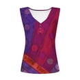 thumbnail image 4 of Tank Tops for Women Buttons Sleeveless V-Neck Summer Casual Blouse Hot Pink XXXL, 4 of 5