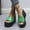 Green, variant on AXXD Women Sandals Summer Matsu Heel Thick Sole Slope Heel Shoes Breathable Slip-on Beach Sandals