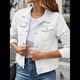 thumbnail image 4 of Chaquetas Vaqueras para Mujer, Básicas, de Larga, con Botones, Estilo Corto, A XL, 4 of 7
