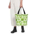 thumbnail image 4 of KLL Tote Bag for Women Green Various Lemons Print Shopping Grocery Reusable Bags for Office School Shopping Travel, 4 of 6