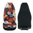 thumbnail image 4 of Uorisanigo Car Seat Covers, 2 pcs Front Auto Cushion Cover, Fluffy Boho Flower Print Bucket Seat Cover for Auto Interior Accessories with Soft Fuzzy Non-Slip, 4 of 7