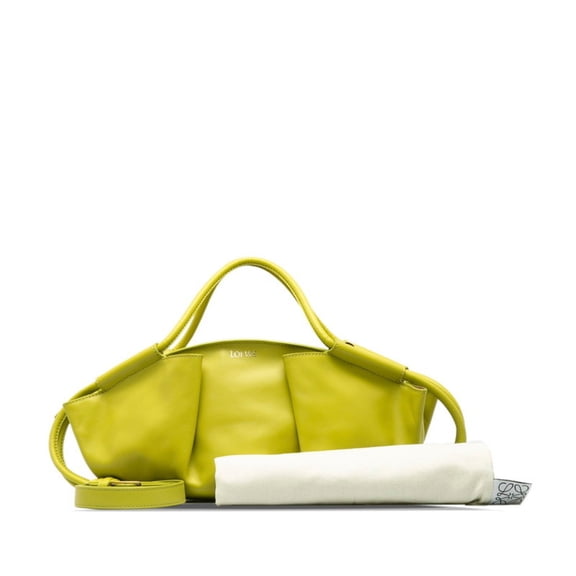 Pre-Owned LOEWE Paseo Bag, 2-Way Handbag/Shoulder Green Leather, Women's