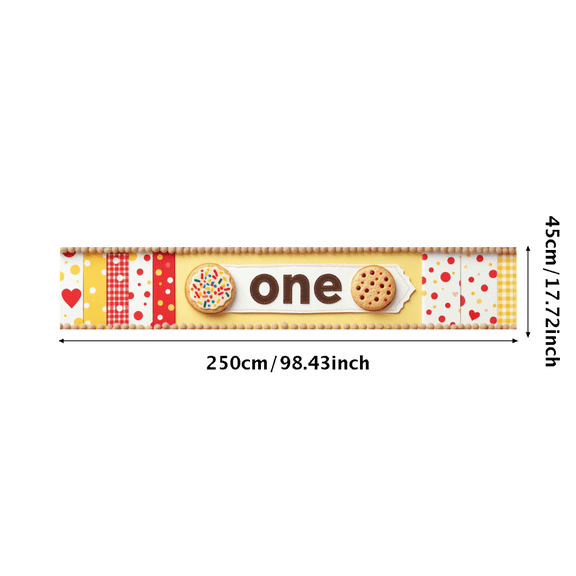 Cute First Birthday Banner with Polka Dot Gingham Patterns Backdrop Decor Party Supplies Photography Props for Baby First Birthday Party Celebrations Decors