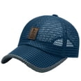 thumbnail image 2 of Summer Mesh Baseball Cap for Men Golf Running Hats Outdoor Sports Sun Hat with Adjustable Strap, 2 of 3