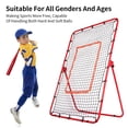 thumbnail image 4 of Graflsoa Filet de Rebond Réglable 6 X 4 Pieds pour Baseball et Softball pour la Pratique du Lancer et des Lancers, Filet d'Entraînement Portable avec 4 Réglages d'Angle pour Cour Arrière, Pelouse Ou Terrain de Jeu, 4 of 6