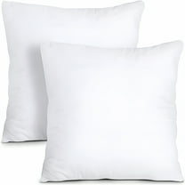 LAMIRO 14” x 14” Cotton Decorative Pillow Inserts,Soft and Durable (2 Count)