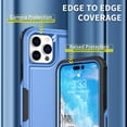 thumbnail image 5 of Compatible with iPhone 15 Pro Case, Shockproof Heavy Duty Dual Layer Outdoor Military Drop Protection Dustproof Armor Cover Hybrid Rugged Sports Matte Phone Case for iPhone 15 Pro, Blue, 5 of 6