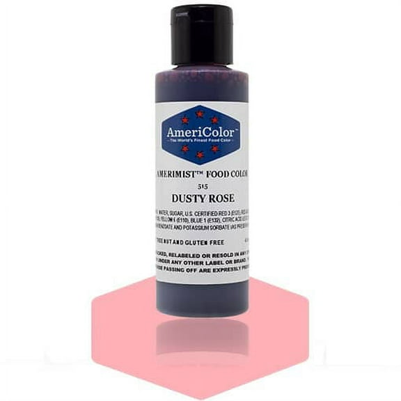AmeriColor AmeriMist Dusty Rose , 4.5 Ounce, Airbrush Food Color