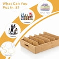 thumbnail image 6 of Kitchen Cabinet Organizer for Food Storage Container Lids with Adjustable Dividers Bamboo Drawer Caddy Box for Kitchen Storage And Organization, 6 of 7