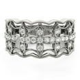thumbnail image 2 of Diamond Studded Four Leaf Motif Ring in 14k White Gold 1/4 cttw SZ 5.5, 2 of 4