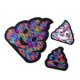 thumbnail image 2 of DIY Use Poo Shaped Cloth Stickers 3Pcs Colorful Embroider Sequin Patch, 2 of 4