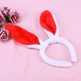 thumbnail image 2 of EeaseMX Diademas con orejas de conejo de peluche Diadema de conejo Diademas con orejas de conejo (blancas y rojas), 2 of 7