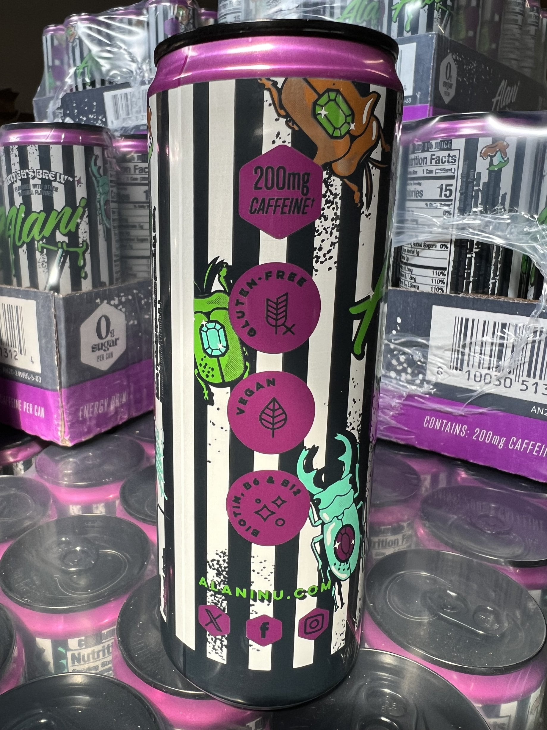 Alani Nu Energy Drink Witch's Brew Limited Edition Beetle Juice 12 oz Pack of 12