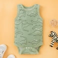 thumbnail image 3 of MHZLDYZ Onesies 6-9 Months Newborn Infant Baby Boys Girls Letter Cartoon Sleeveless Romper Clothes Bodysuit Baby Clothes Boy Onesie Onesie(Army Green,80), 3 of 6