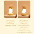 thumbnail image 4 of Luz de noche de madera Usb recargable Luz de doble propósito Dormitorio Luz de recordatorio cálido con Bluetooth Wmkox8yii  FSASFJB232, 4 of 7