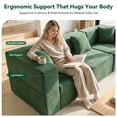 thumbnail image 3 of BEHOST 102.5" L Shaped Modular Sectional Sofa with Extra Deep Seats, Cloud Couch for Small Living Room,Teddy Green, 3 of 9