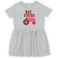 thumbnail image 3 of Inktastic Pink Tractor Big Sister Girls Toddler Dress, 3 of 5