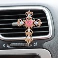thumbnail image 3 of ShiYe toys 2 piezas de clip decorativo para coche con diamantes de imitación en forma de cruz, ambientadores para coche, clip de ventilación de metal para coche, ventilación de aire para coche brillan, 3 of 5