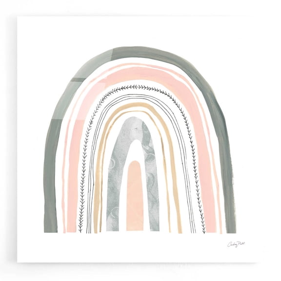 Epic Art 'Boho Rainbow II' by Courtney Prahl, Acrylic Glass Wall Art, 12"x12"