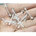 thumbnail image 6 of TUIBELYN 12pcs Clear Tongue Rings Retainer Bar Barbell Acrylic UV Piercing Body Jewelry, 6 of 6