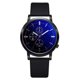 thumbnail image 1 of Ocio Moda Hombres Aleación simple PU Dial Reloj de pulsera de cuarzo Decoración (Negro), 1 of 4