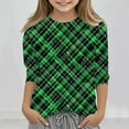 thumbnail image 2 of YABCSAZ Toddler Baby Girls Boys St. Patrick's Day Shirts 3/4 Sleeve Tops Girls Shamrock Clover Printed Blouse Tops Pullover Funny Ugly Sweatshirts Big Girl's Lucky Irish Shirts Size 11 Years, 2 of 5
