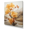 thumbnail image 2 of Designart "Flora Fantasy in Orange" Floral Canvas Wall Art - Modern Orange Abstract Floral Hallway Wall Art Decor, 2 of 6