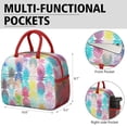 thumbnail image 6 of Lunch Bag Lunch Box for Women Reusable Insulated Lunch Bags,Water-Resistant Pineapple Pattern Cooler Lunch Tote Bag, Large Capacity for Work Travel Picnic, 6 of 6