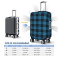 thumbnail image 4 of Rocae Blue Black Plaid for Suitcase Cove Durable Luggage Protector,Travel Suitcase Cover Fits 18-32 Inch Suitcases(Excluding luggage)-X-Large, 4 of 7
