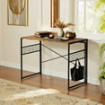thumbnail image 5 of FurnitureR Folding Study Desk with Side Hooks, Compact Writing Table for Students – Space-Saving, Sturdy Metal Frame & Wood Surface, Ideal for Bedroom, Study Room or Dorm, 5 of 14