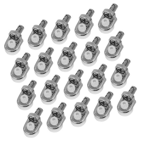 HOMEMAXS 24 Pcs Shelf Pegs Adjustable Brackets Tack Pin Shelving Pins Silver