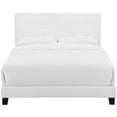 thumbnail image 4 of Modern Contemporary Urban Design Bedroom Full Size Bed Frame, Fabric, White, Box Spring Required, 4 of 5