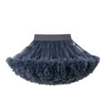 thumbnail image 4 of Falda tutú de segunda generación de hojas, falda abullonada gris oscuro para niños, falda para niñas, falda de princesa con estrellas, falda para niñas pequeñas y medianas, 4 of 5