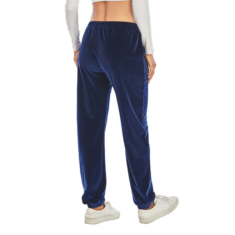 SHCKE Women Velour Sweatpants Jogger Pants Warm Velour Track Pants