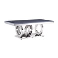 thumbnail image 1 of ACME Table Basse Zasir en Faux Marbre Imprimé Gris et Finition Argent Miroir, 1 of 3