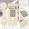 thumbnail image 2 of Teléfono de pared con cable, diseño clásico retro, color beige, 2 of 7