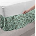 thumbnail image 2 of Floral Bed Skirt, Romantic Season Inspirations with Roses Birds on Tree Branches Summer Design, Elastic Bedskirt Dust Ruffle Wrap Around for Bedding Decor, 4 Sizes, Seafoam Sage Green, by Ambesonne, 2 of 2