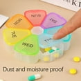 thumbnail image 2 of LSLJS Weekly Pills Organizer Color Portable Box Sorting Storage Box Plastic Box Seven-Grids Box, 2 of 3