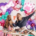 thumbnail image 5 of 147-Piece Paw Balloon Garland Arch Kit - Dog Paw Print Balloons in Pink, Purple, Turquoise with Confetti - Puppy Theme Birthday Baby Shower Party Decorations, 5 of 7