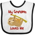 thumbnail image 3 of Inktastic My Grandma Loves Me Sloth Boys or Girls Baby Bib, 3 of 4