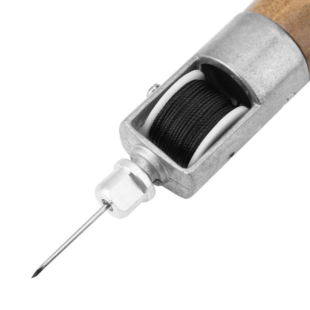 Leather Stitcher Kit For Heavy Duty Canvas Upholstery Repair, Professional Grade Lock Stitching Hand Tool With Metal Frame & Wooden Handle, Sewing Awl Kit For Handmade Needs