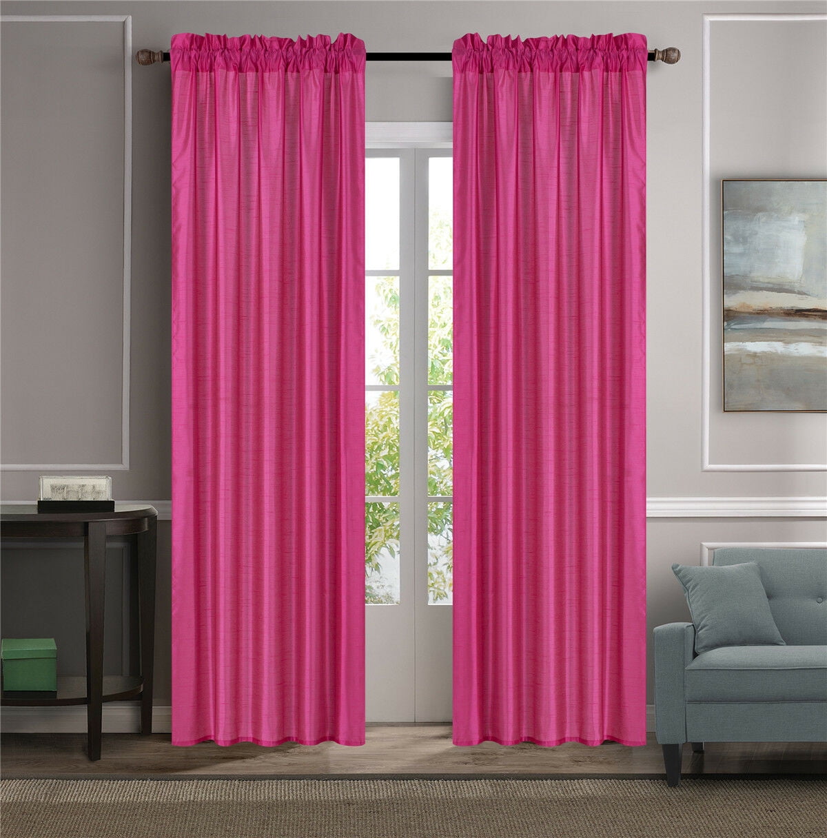 1pc sheer panel/voile/curtain PINK CHEETAH PRINT w/ rod pocket 84'' lenght 