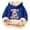 Navy, variant on Kids Highland Cow Sweatshirt- Soft Lined Christmas Sweatshirts with Highland Cow Print, Cozy Warm Kids Jacket Top for Winter Outdoor Play and Holiday Activities