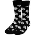 thumbnail image 2 of Men's Dice Pattern Crew Novelty Socks - Black, 2 of 3