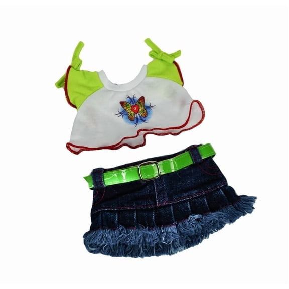 Butterfly Doll Outfit Set for 6–10 Inch Dolls – T-Shirt and Skirt Clothing Accessories