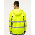 thumbnail image 3 of Kishigo Windbreaker, 100% Polyester, Class 3 R, Lime, 3XL WB102-3X, 3 of 5