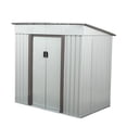thumbnail image 4 of 4 x 6 Ft Outdoor Storage Shed, Patio Steel Metal Shed w/Lockable Sliding Doors, Vents, House for Backyard Garden Patio Lawn, 4 of 9