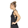 thumbnail image 2 of Expert Brand USA-Made Women's MoCA Cotton Blend Lattice Tank Top, Black, XL, 2 of 5