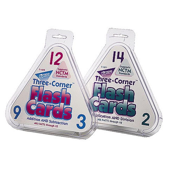 Trend Enterprises Three-corner Flash Cards Multiplication & Division for sale online